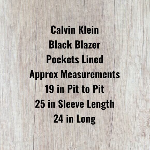 CALVIN KLEIN Blazer Jacket Women's Size 10 Black Lined Stretch 2 Buttons - Picture 4 of 10